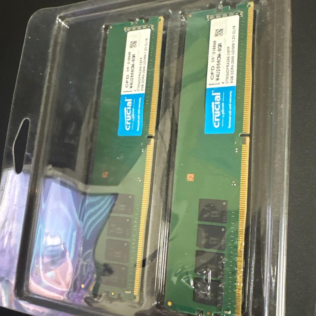PC用メモリ　crucialDDR 8GB×2 16GB