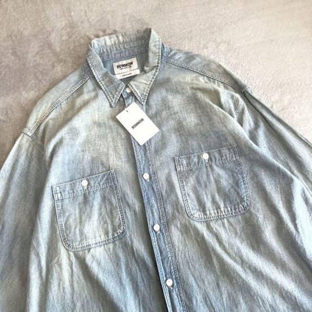 BOWWOW シャンブレーシャツ ヴィンテージ加工 XL デニムシャツ