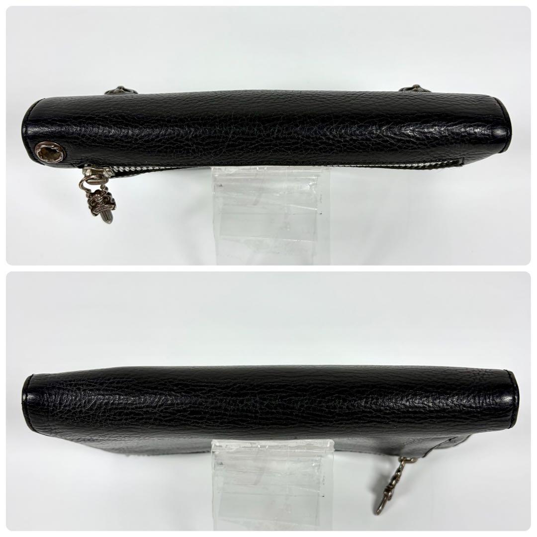 【美品】CHROME HEARTS クロムハーツ ウェーブウォレット インボイス