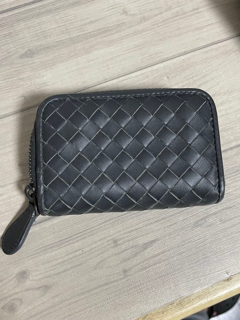 中古 ボッテガヴェネタ グレー ケース ファスナー