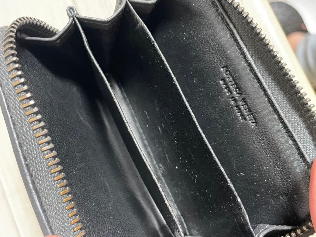 中古 ボッテガヴェネタ グレー ケース ファスナー