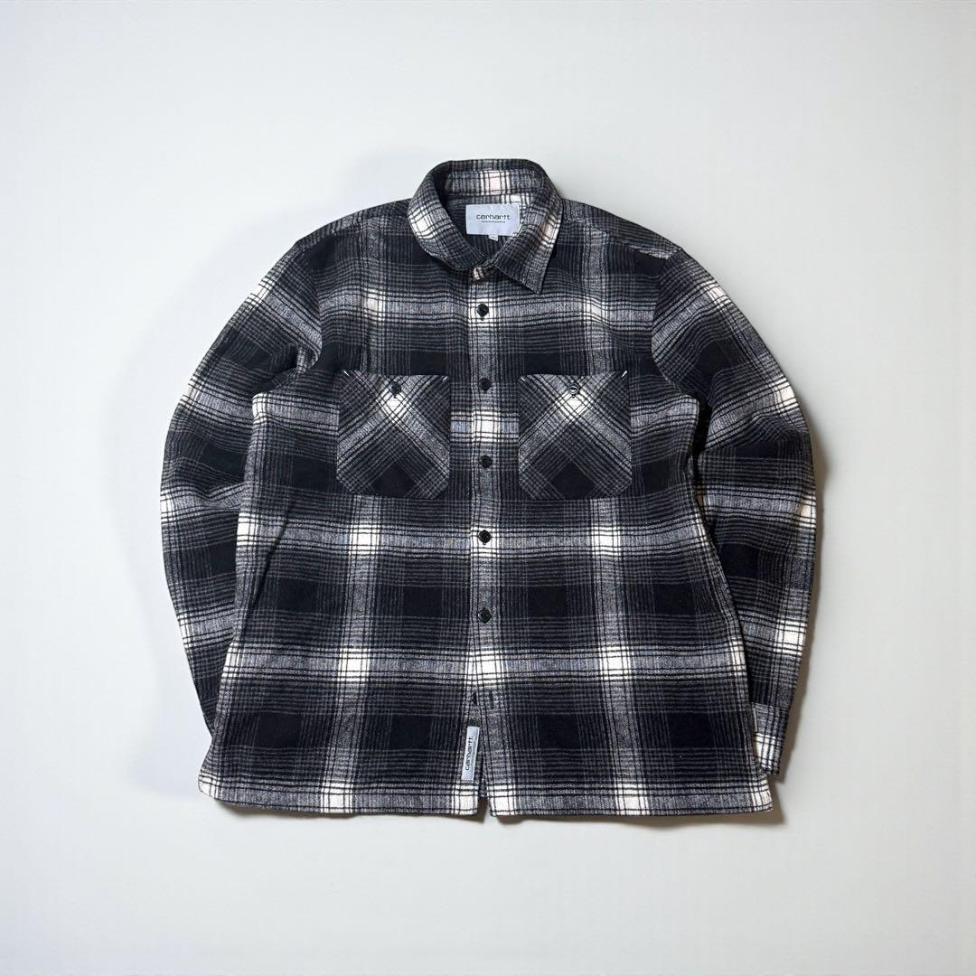 プ*ガ様 Carhartt WIP L/S NIGEL SHIRT ブラック オ