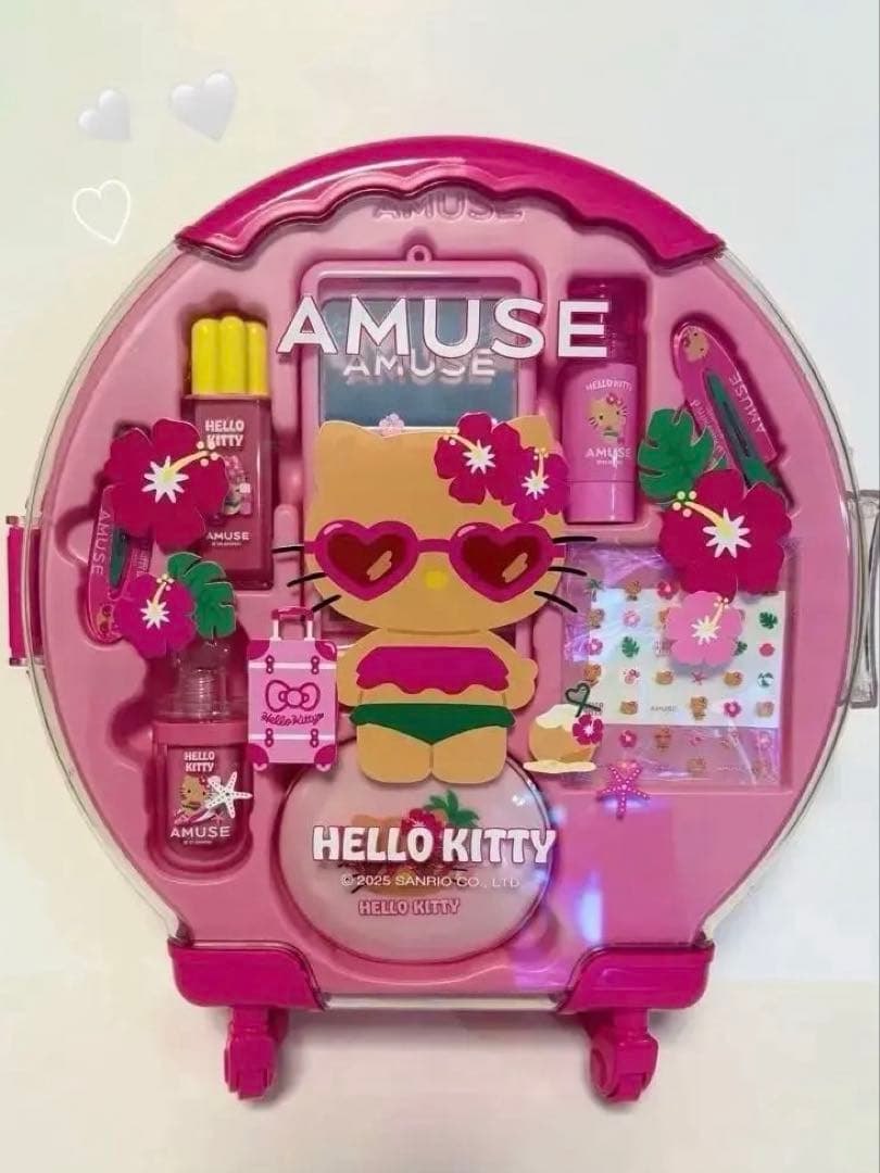 【新品】AMUSE 日焼けキティフルメイクアップキャリー ケース ブルベセット