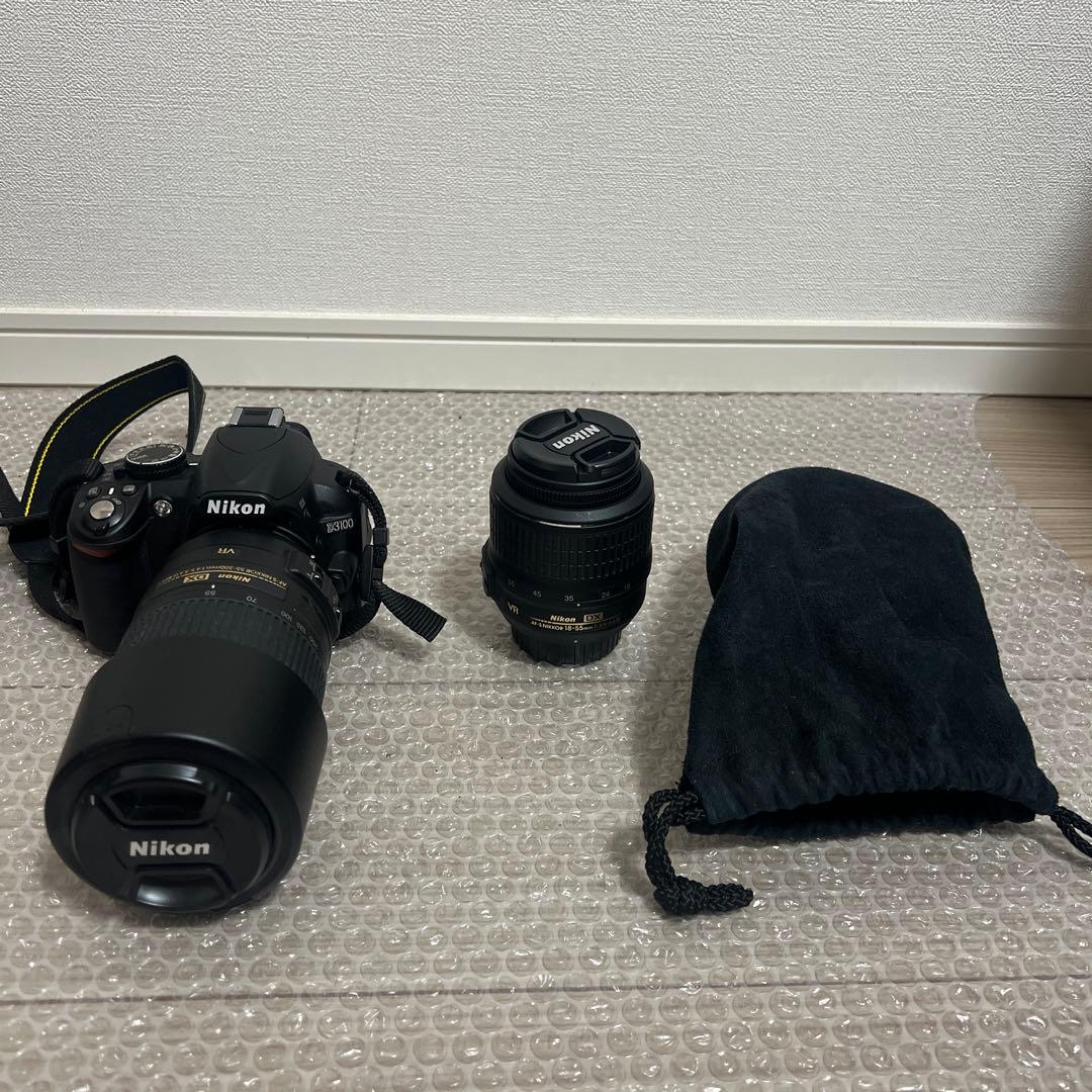【動作未確認】一眼レフ　Nikon D3100 レンズセット