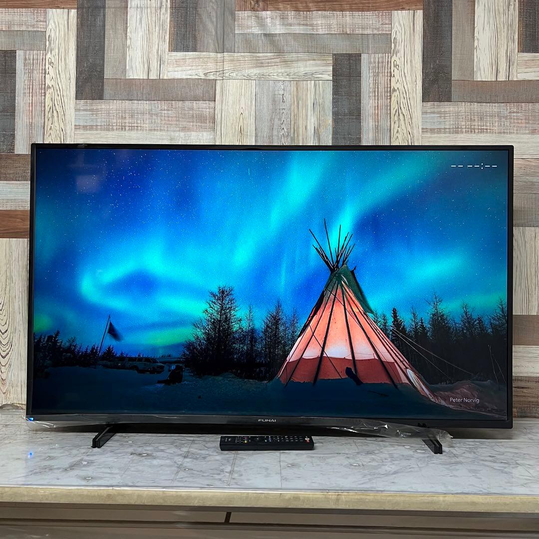 リクエスト価格全国送料込フナイ50V型液晶4Kチューナー内蔵、見ながら録画HDD