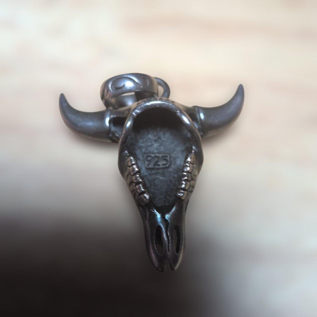 【SAAD】シルバー925 ペンダント／ネックレストップ『バッファロースカル』