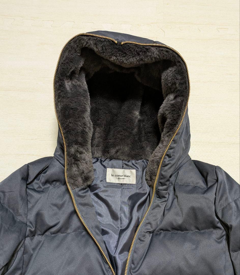 le. coeur blanc ルクールブラン ファーフードロングダウン