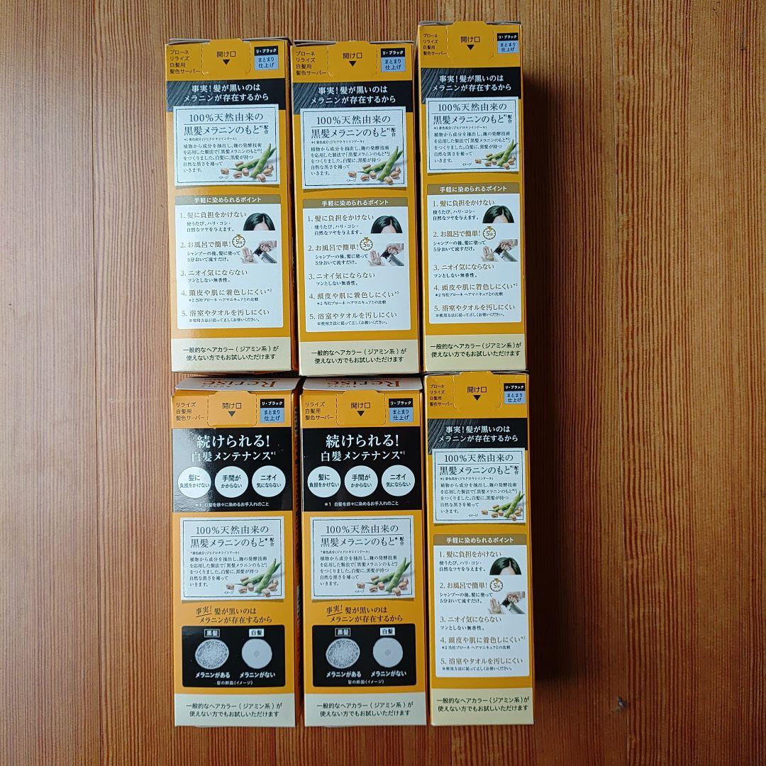 リライズ 白髪用髪色サーバー リ・ブラック まとまり仕上げ 本体 付け替 計6本