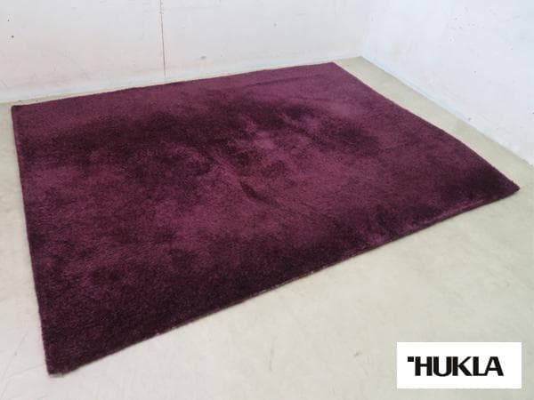 展示品■フクラ■マルチシャギーラグ■カーペット■パープル■244x180cm■