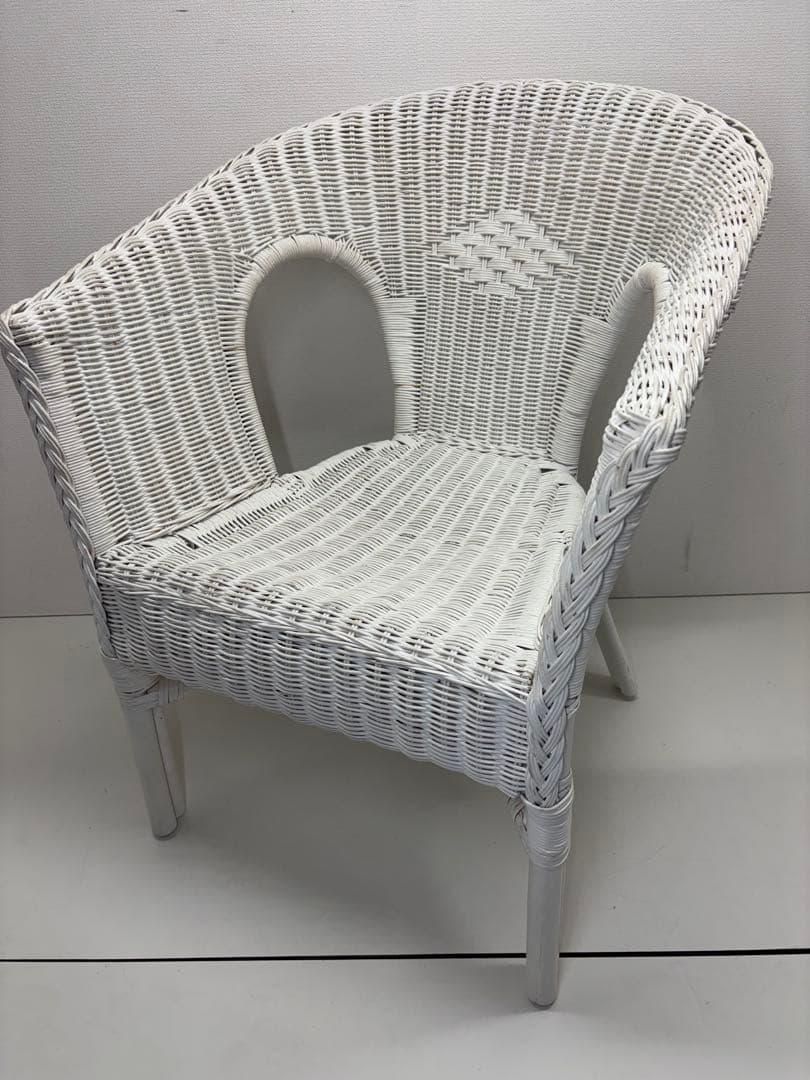 廃盤品 希少 ニトリ ラタン ラタン家具 籐家具 ラタンチェア ホワイト