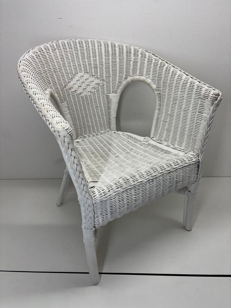 廃盤品 希少 ニトリ ラタン ラタン家具 籐家具 ラタンチェア ホワイト