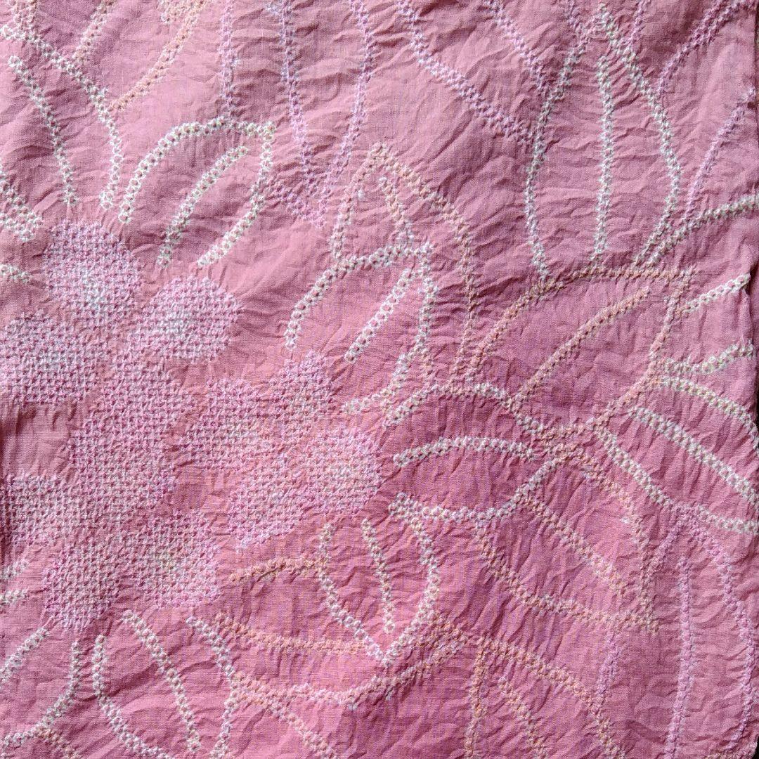 有松絞り浴衣　ピンク　希望で帯付けます！