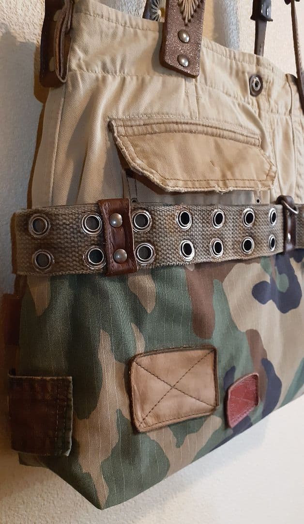 ミリタリーリメイク ★★★JUNK VINTAGE 肩掛けトート&ミニショルダー