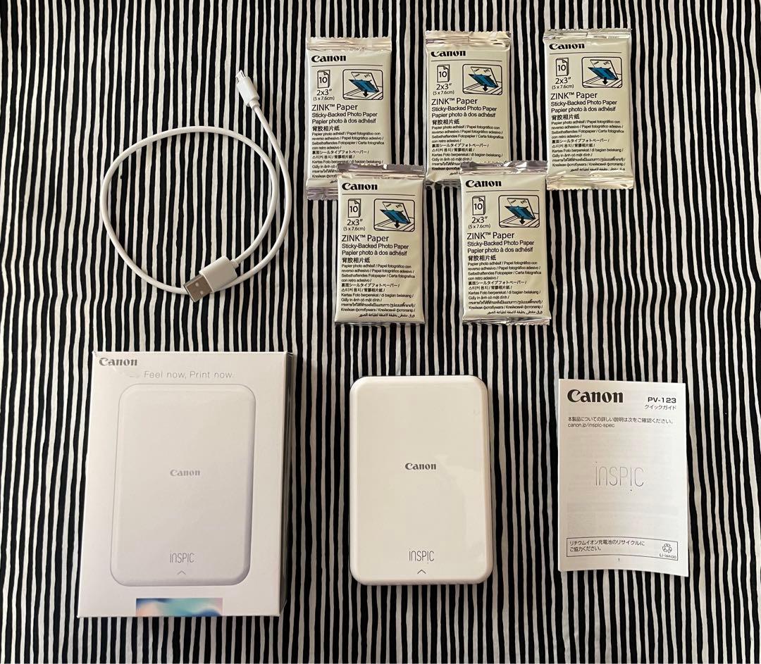 【美品】Canon ミニフォトプリンター iNSPiC PV-123-SB