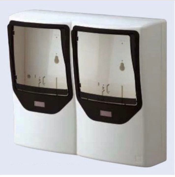 ニチドウ　電力量計取付板(化粧カバー付)ND2L型[大形2個用]