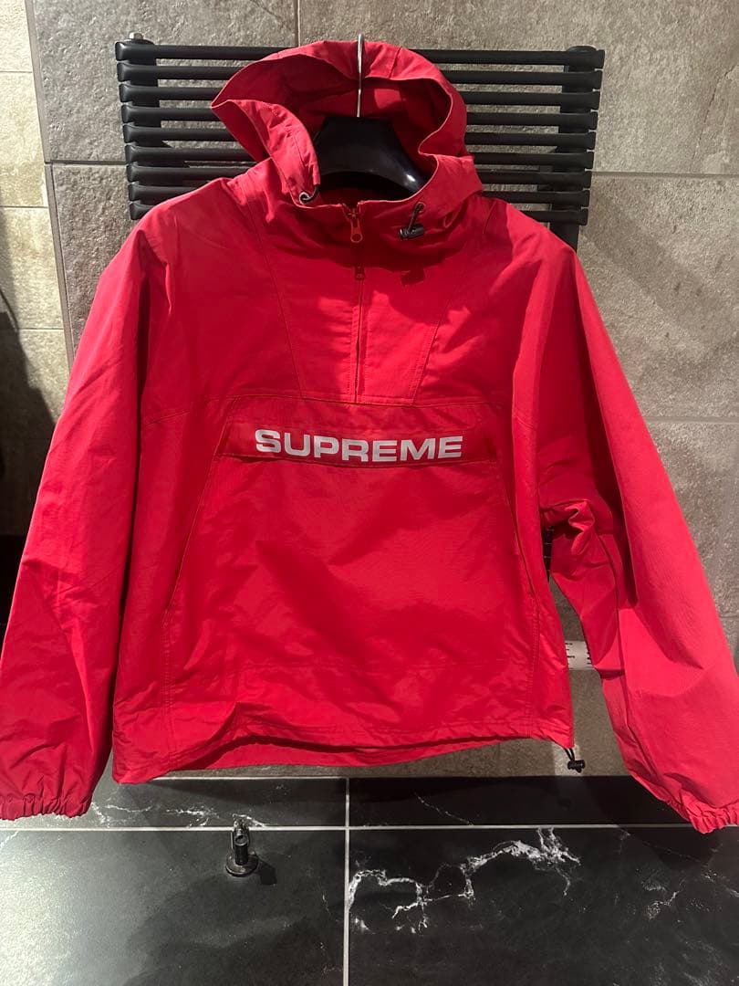 ふ*4様 Supreme ナイロンマウンテンパーカー レッド プルオーバー S
