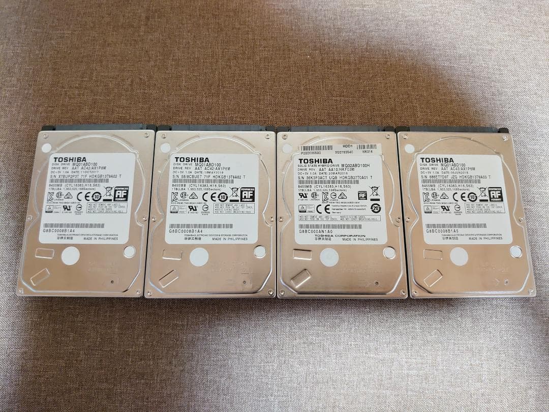 ✨4個セット✨HDD 1000GB✨大容量1TB✨2.5インチ✨06-03