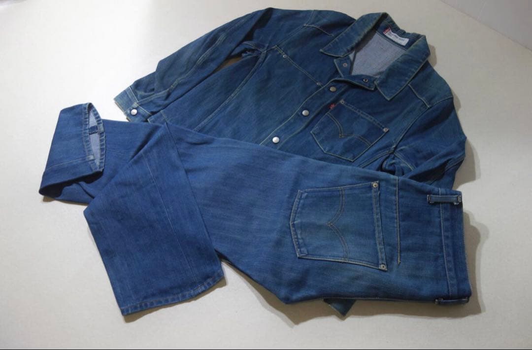 起床❗️木村拓哉モデルLevi's インディゴ デニム、ジャケット セットLサイズ