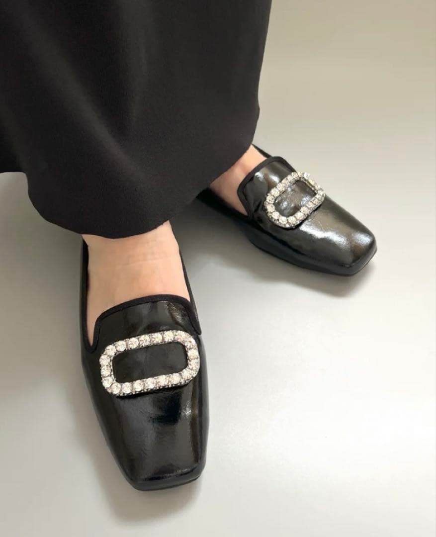 ロッタデザイン　オペラビジュー　ブラックエナメル　24.5