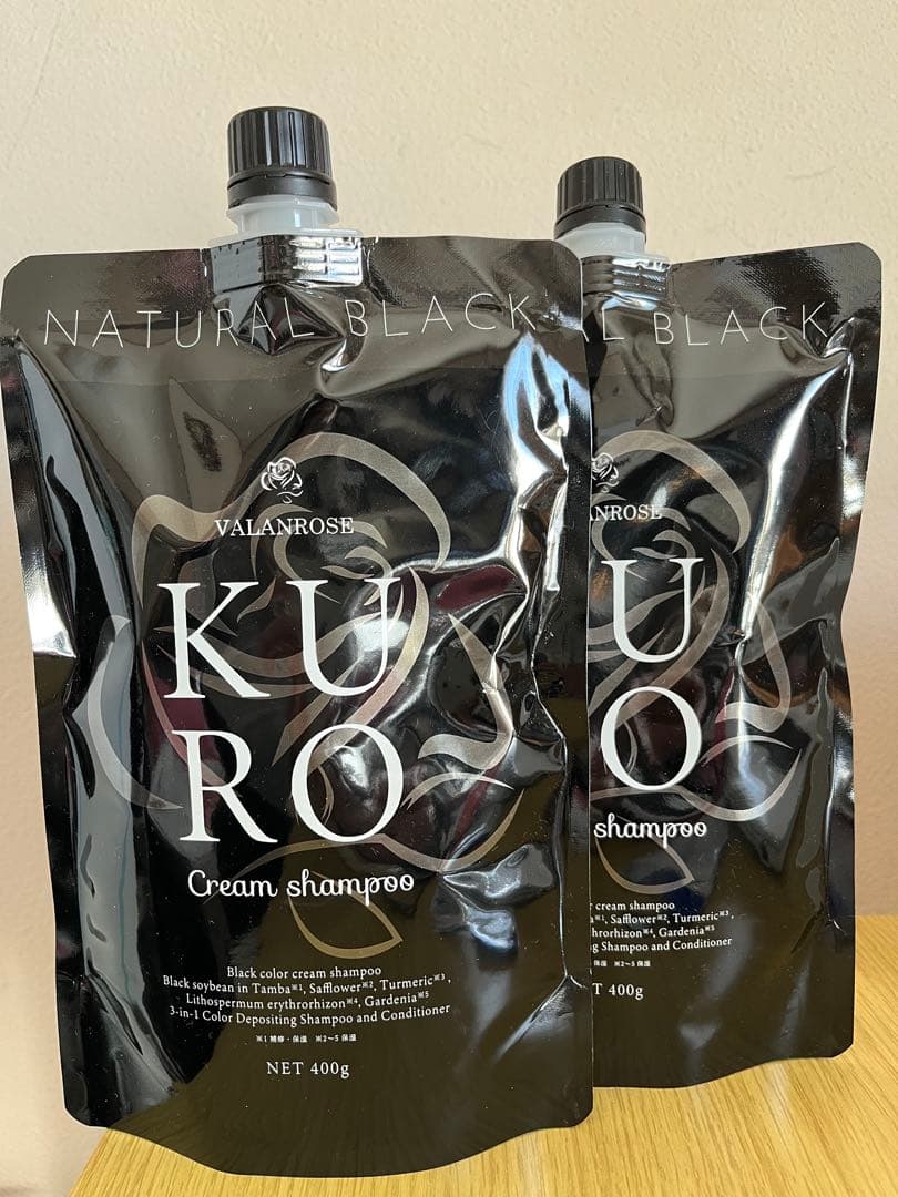 KURO クリームシャンプー 400g ナチュラルブラック✖️２個