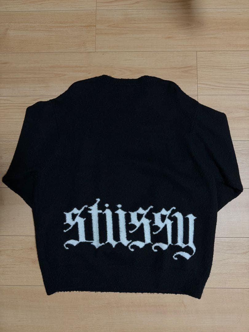 Stussy ブラック ニットセーター