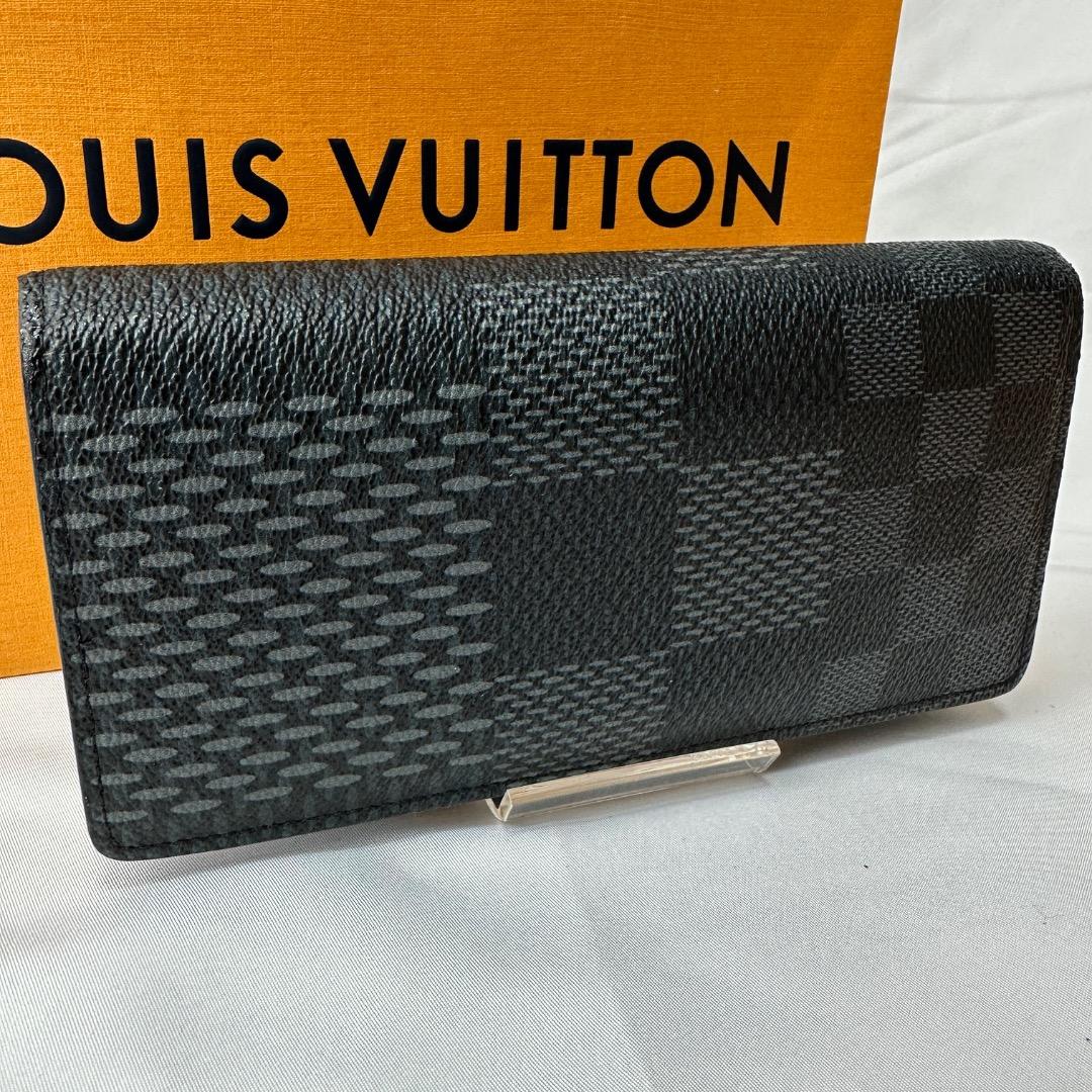 【極美品】 ルイヴィトン 長財布 ブラザ ダミエ グラフィット 3D 箱付き