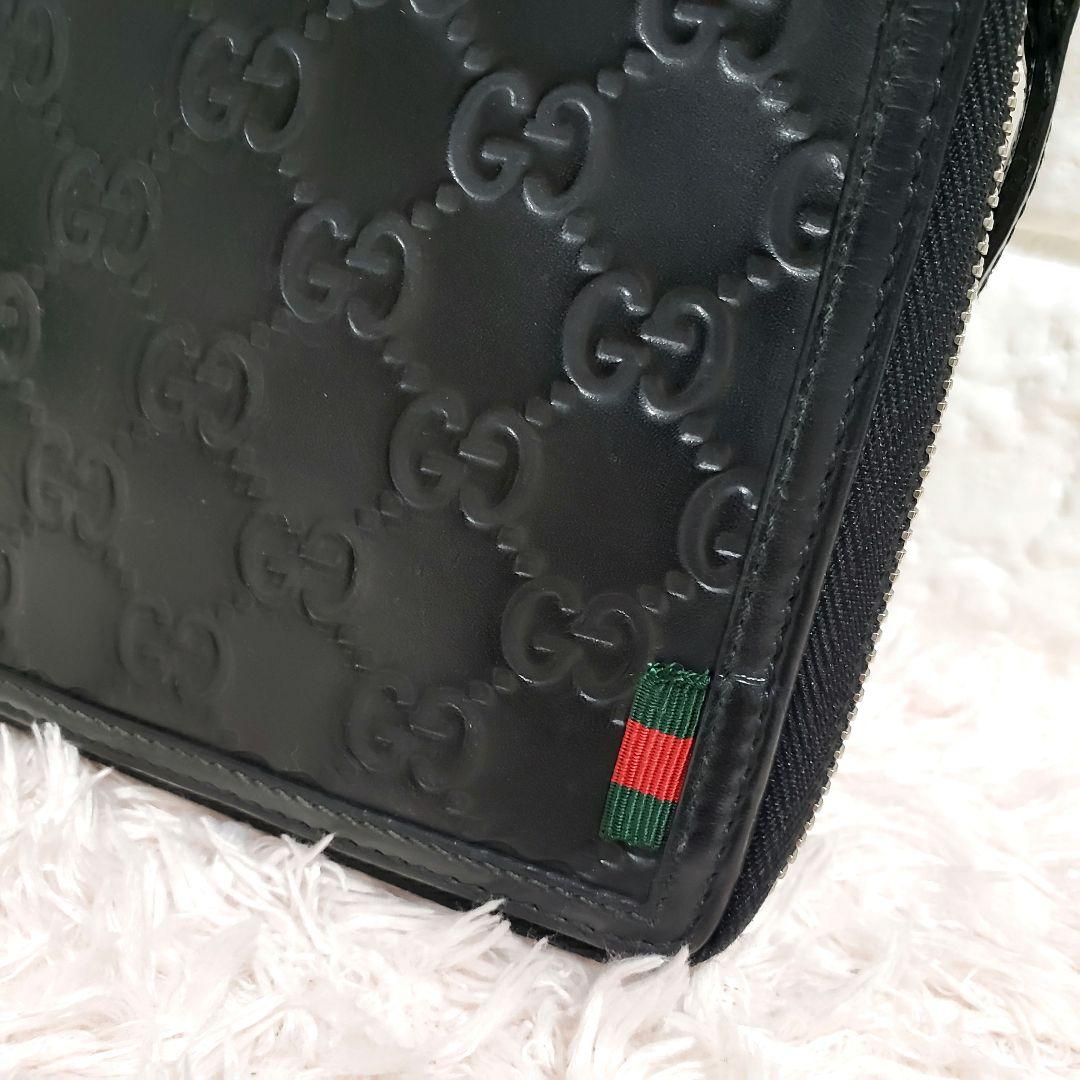 GUCCI グッチ シマシェリーライン ダブルファスナーオーガナイザー美品