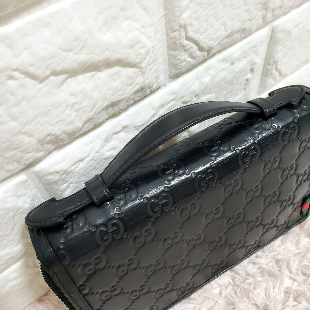 GUCCI グッチ シマシェリーライン ダブルファスナーオーガナイザー美品