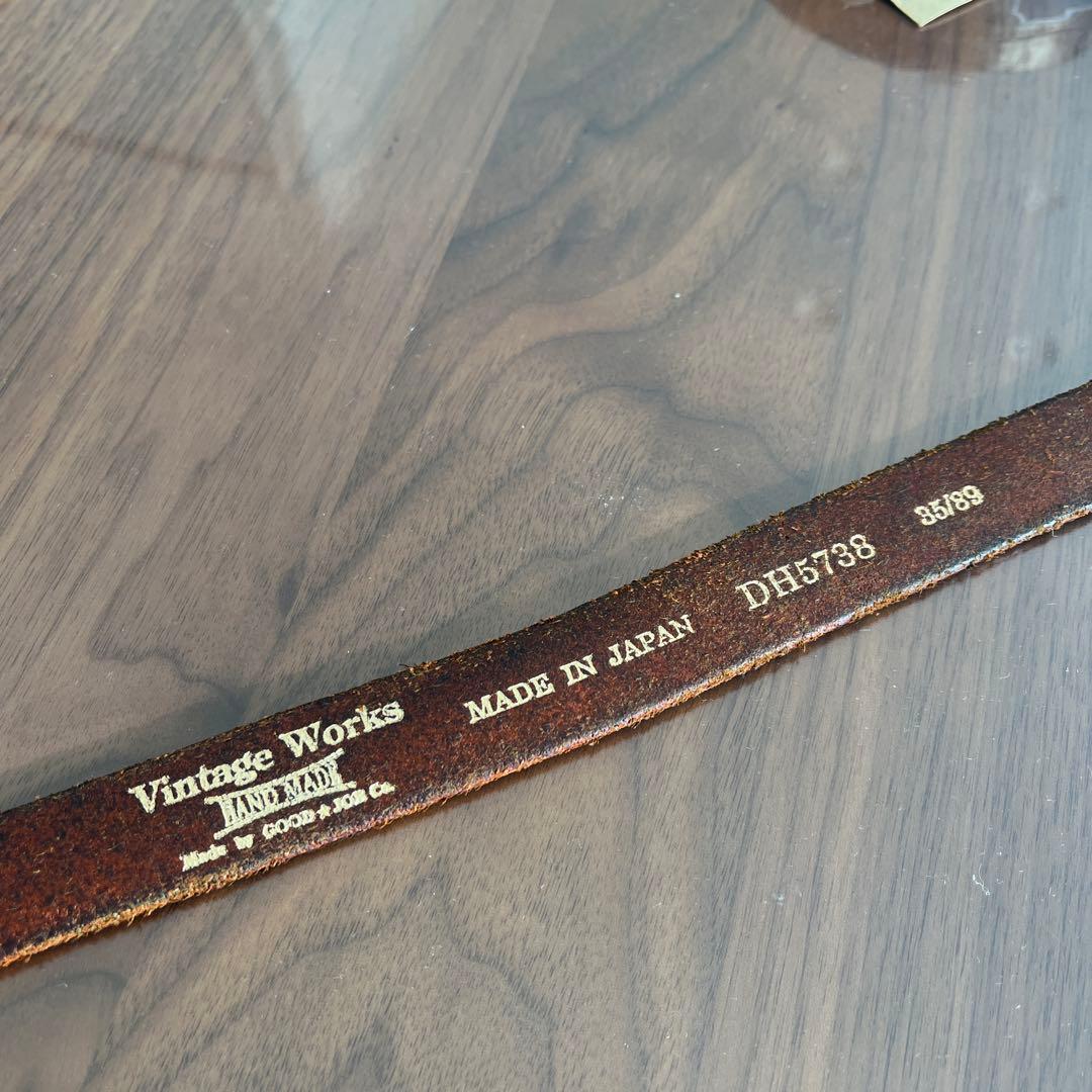 VINTAGE WORKS DH5738 35/89 茶芯 レザー ベルト