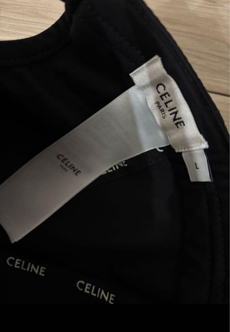 CELINE ブラック ベースボールキャップ L