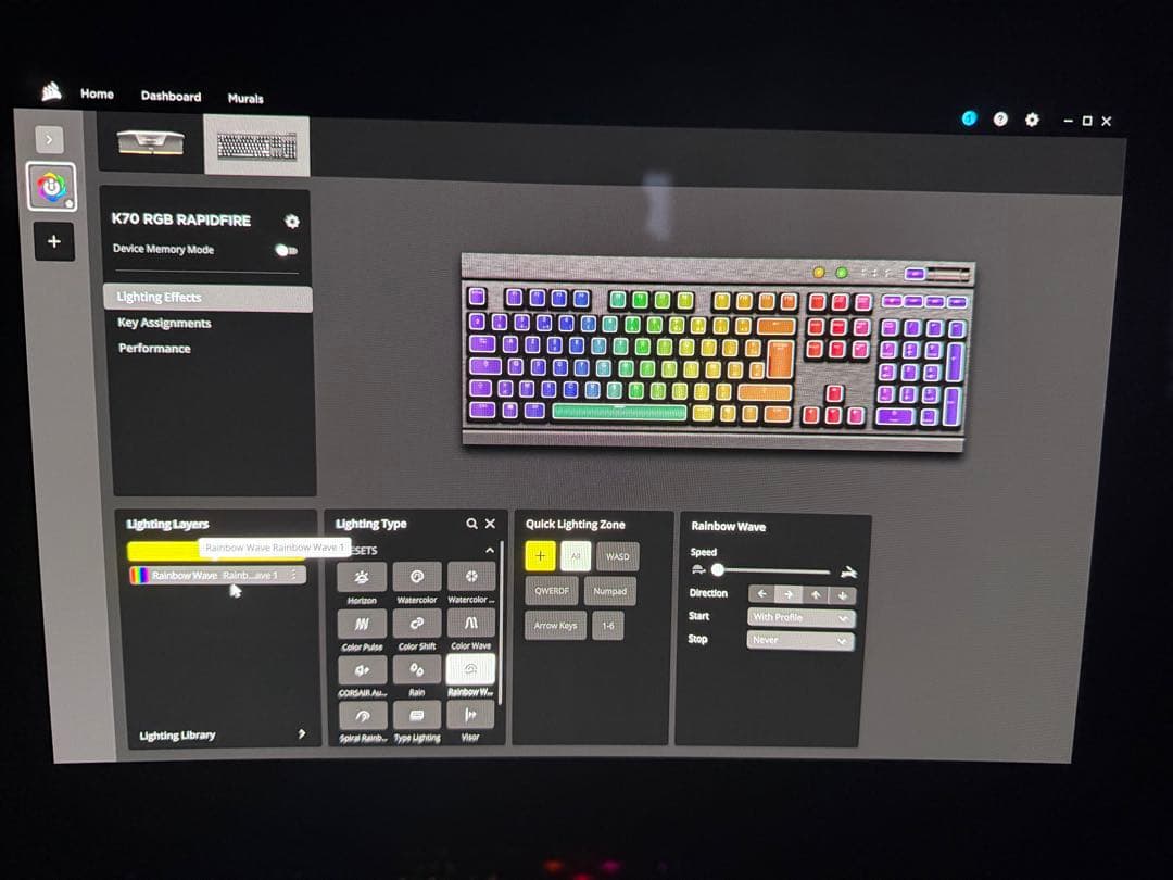 キーボード Corsair K70 RGB Rapidfire FR AZERTY