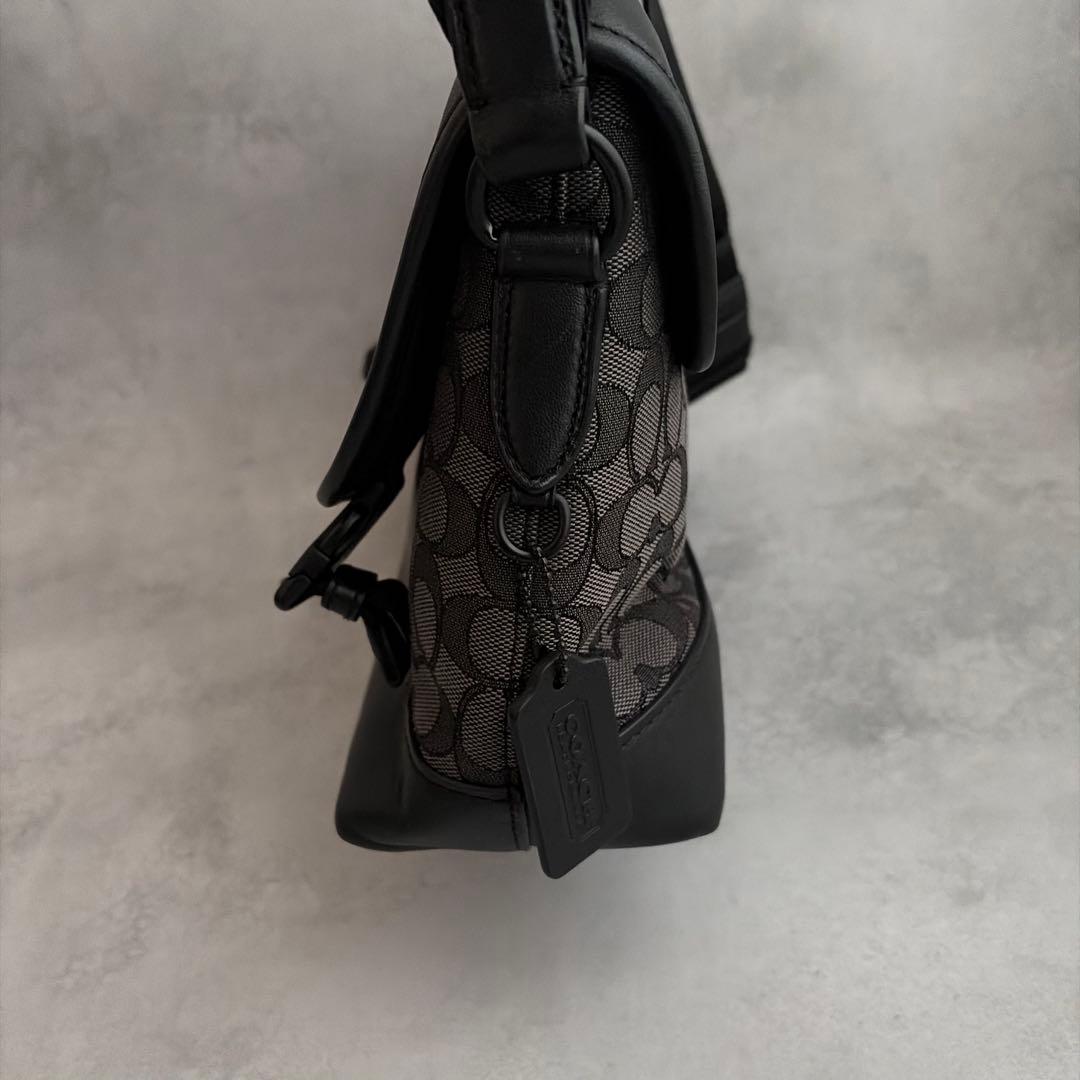 【極美品✨】COACH シグネチャー×レザー　ショルダーバッグ　メッセンジャー