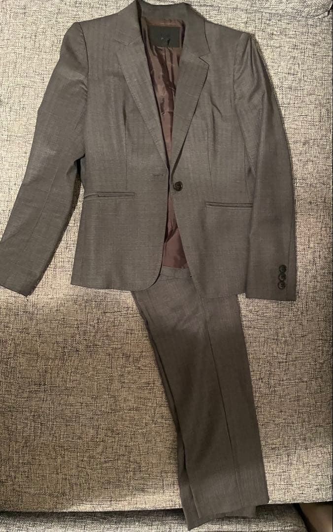 専用　　美品　ICB グレー　ストライプ ビジネススーツ USA 4 JPN9号