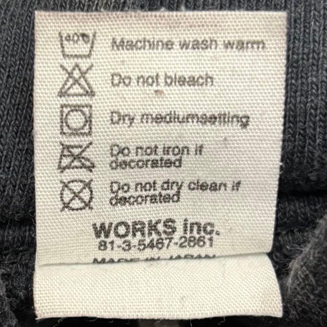 アイアンハート ベビーウェイト スウェット ジップパーカー S ブラック クロス