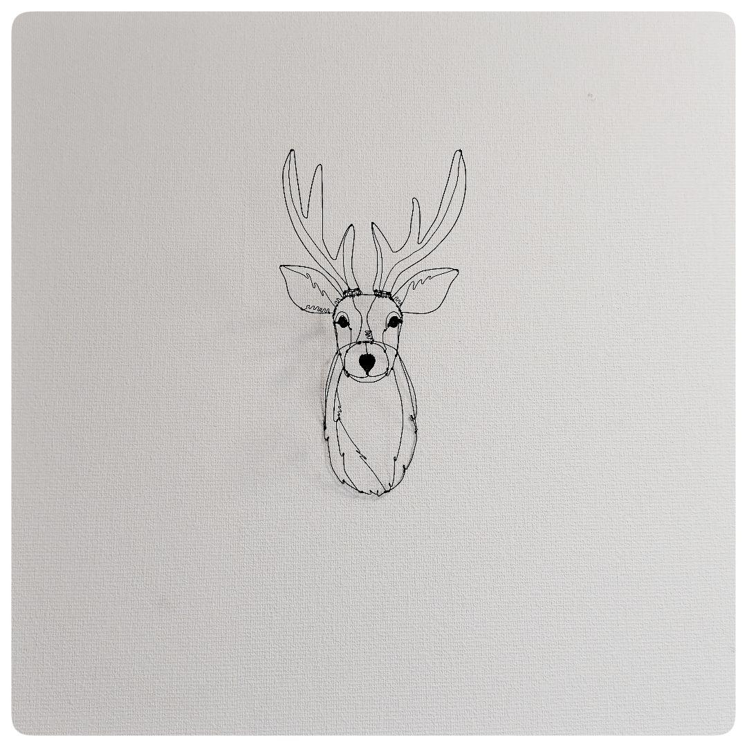 ワイヤーアート　ワイヤークラフト　鹿さん