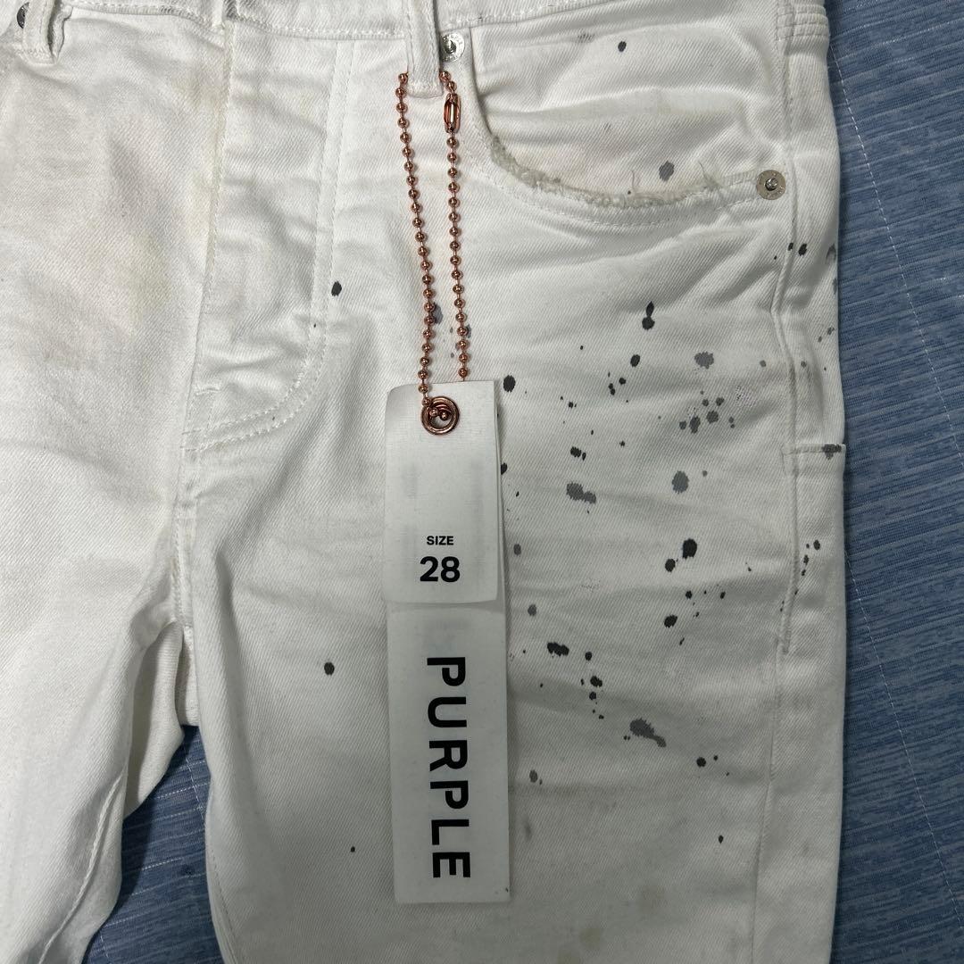 PURPLE スキニーデニム ホワイト 28