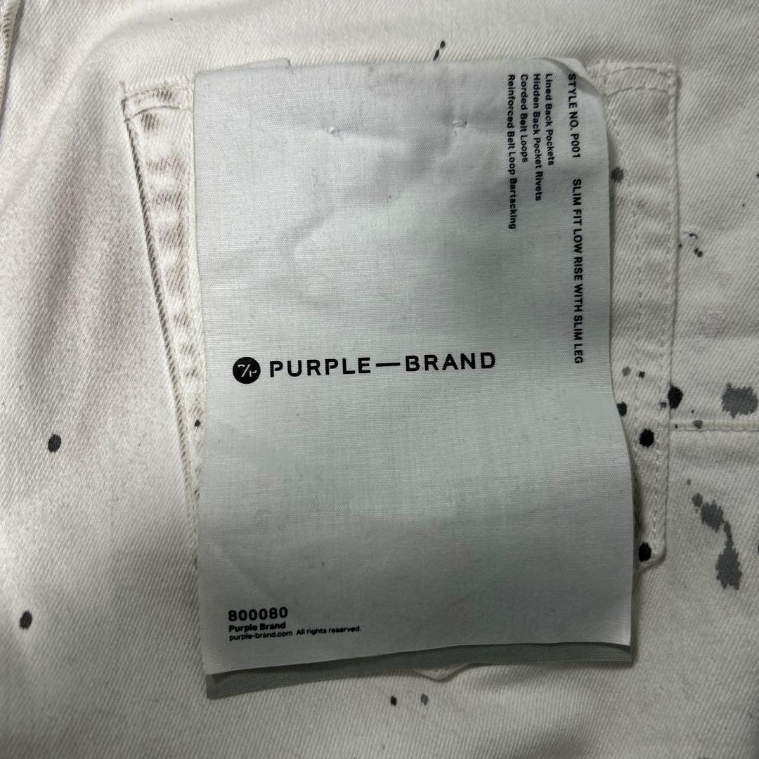 PURPLE スキニーデニム ホワイト 28