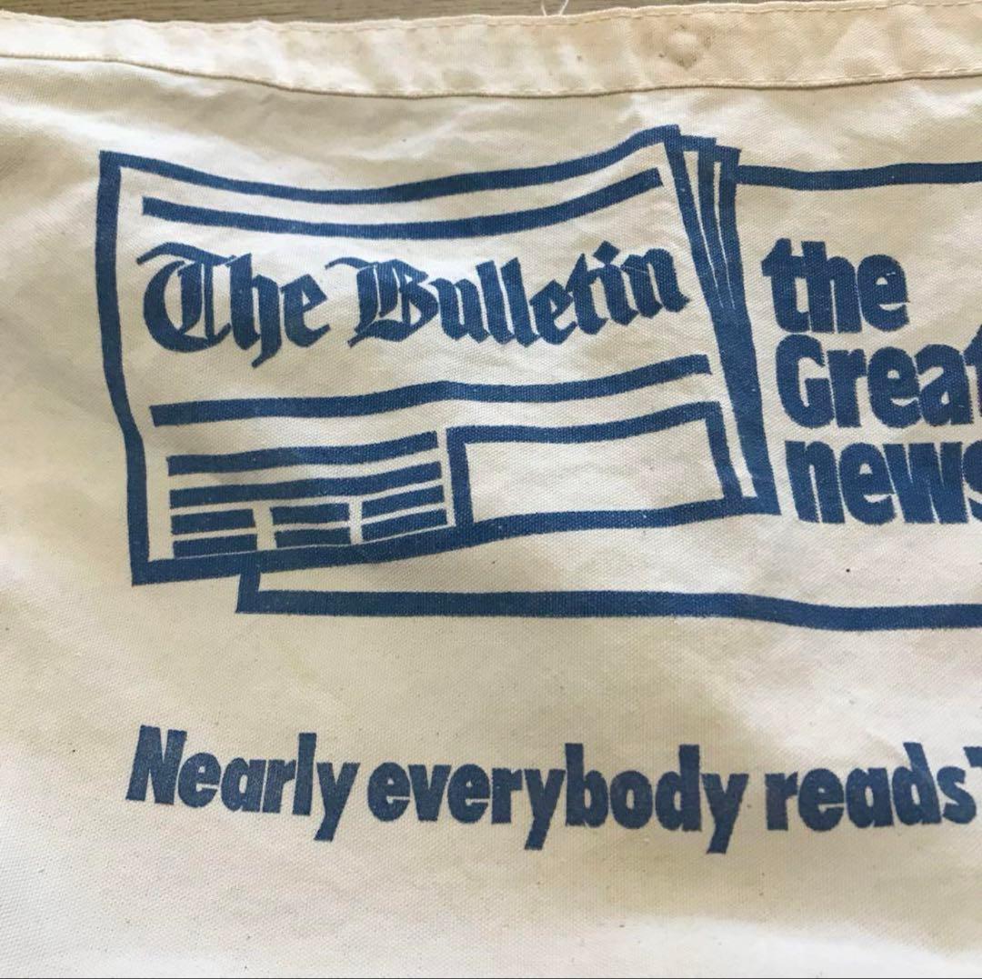 【ヴィンテージ】 ニュースペーパーバッグ “The Bulletin“ レア