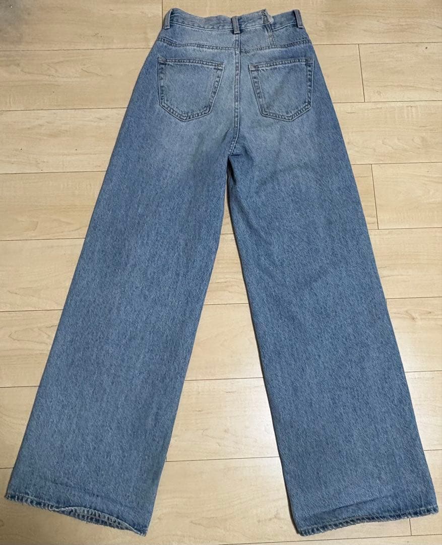 【SNSで話題】 MOUSSYクロスウエストワイドストレート