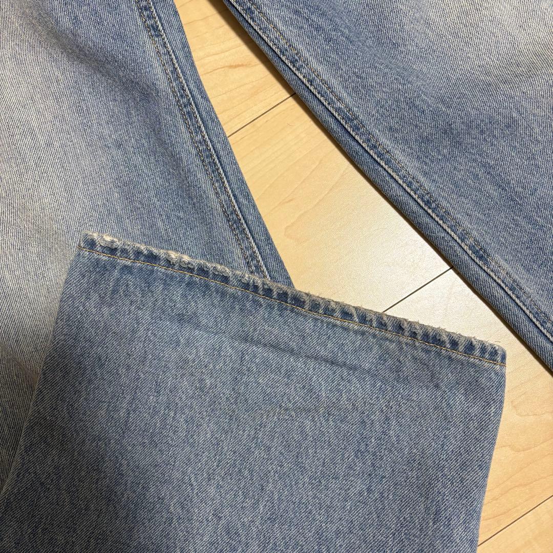 【SNSで話題】 MOUSSYクロスウエストワイドストレート