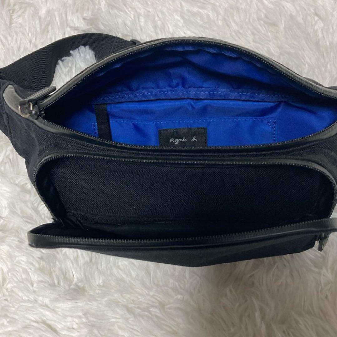 美品agnes.bアニエス　ボディバッグ　ウェストバッグ　ブラック