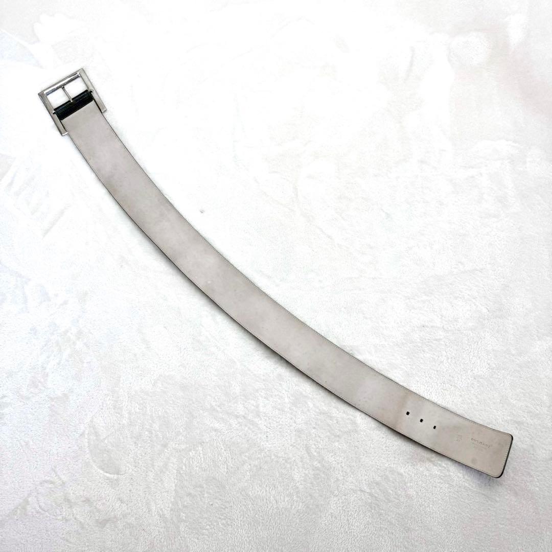 ブルガリ レザー ベルト 黒 太ベルト 本革BVLGARI