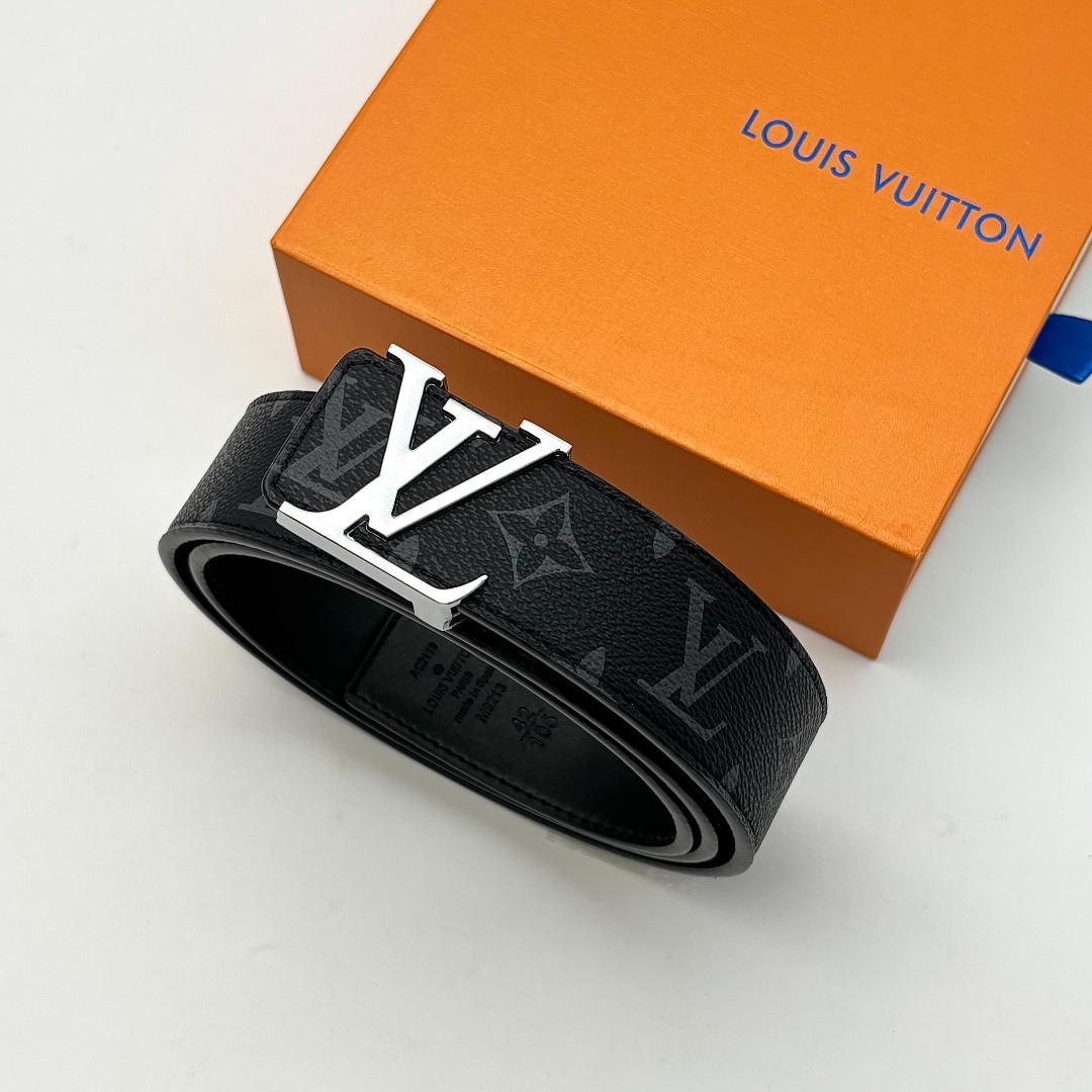 L V 英字 ブラック ベルト モノグラム