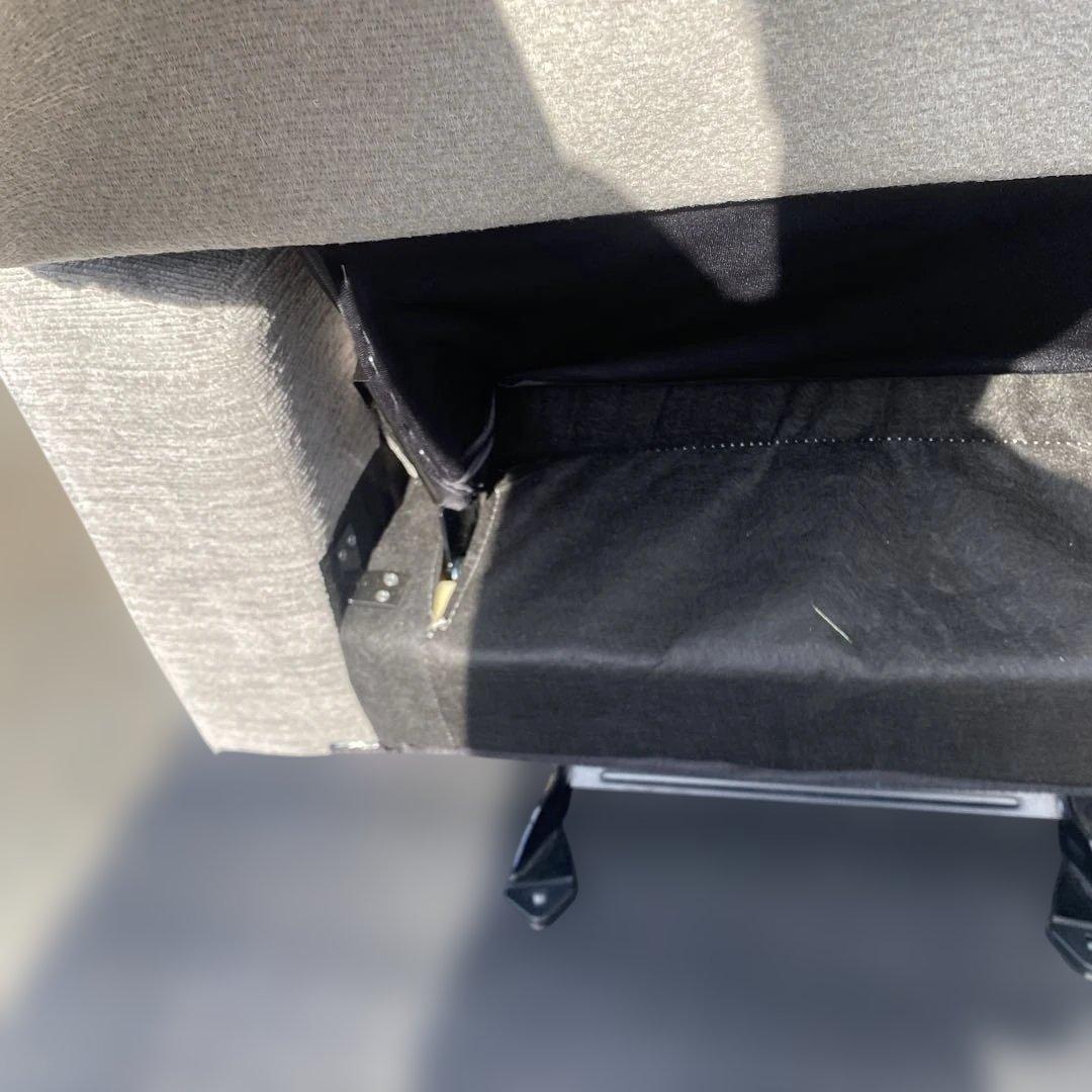 値下げしました　グレーのリクライニングソファ　ゆりかご　ロッキングチェア