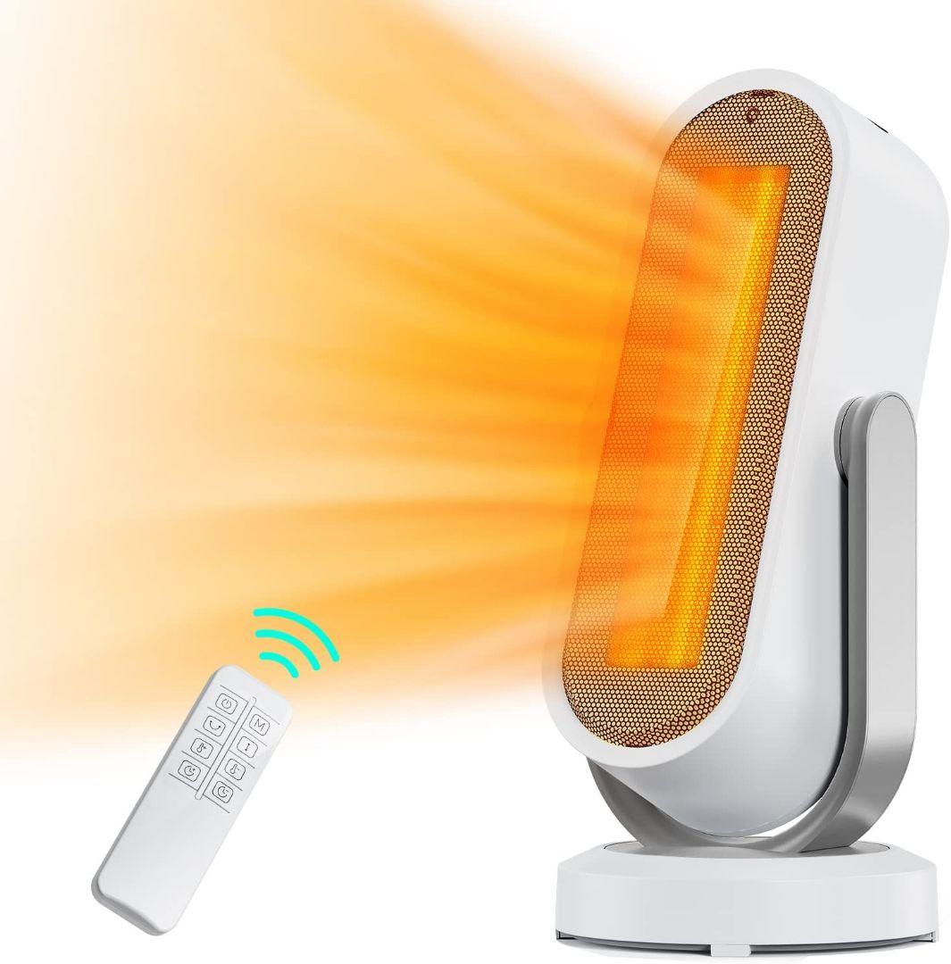 セラミックヒーター【ECO省エネモード＆上下左右自動首振り】1200W