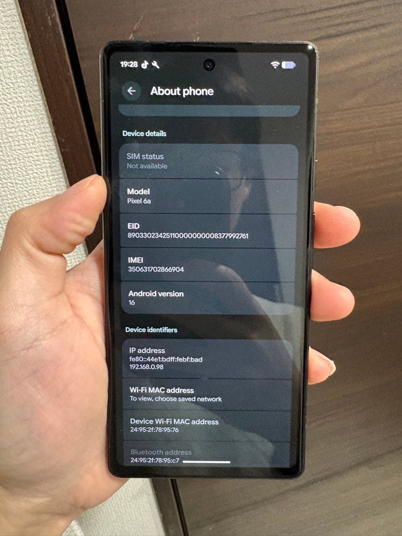 Google Pixel 6a sim フリー