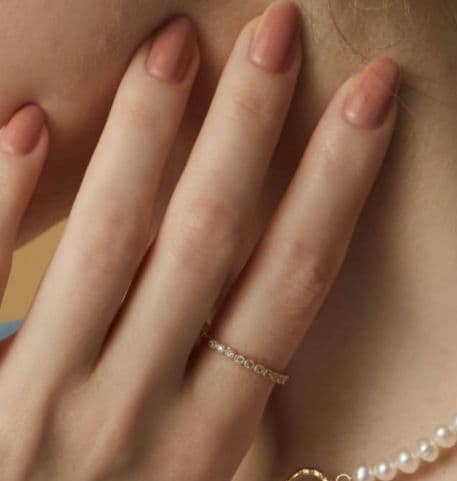 agete K10ダイヤモンド フリルリング　13号