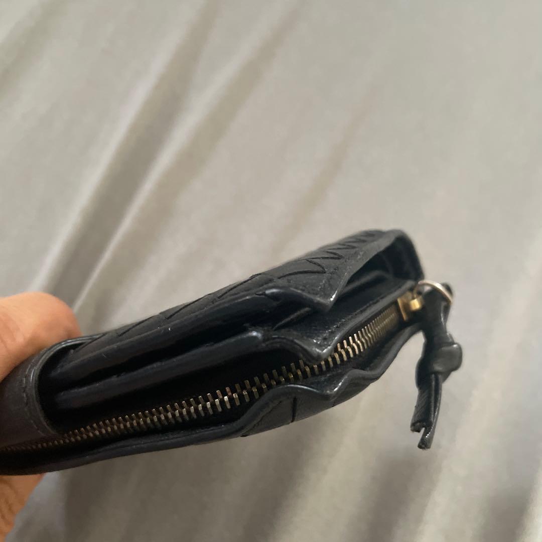 BOTTEGAVENETA ボッテガヴェネタ　長財布　イントレチャート　黒
