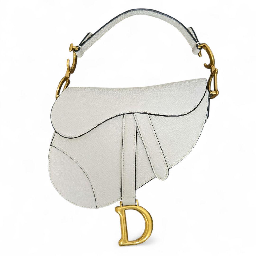 ほぼ未使用✨ディオール サドルバッグ ミニ ハンドバッグ ホワイト