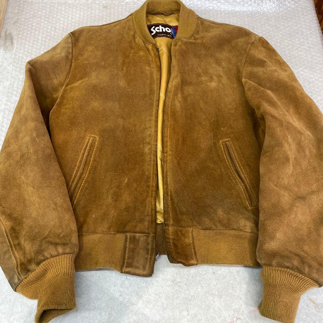 Schott レザージャケット・ブルゾン/40/スウェード/無地/USA